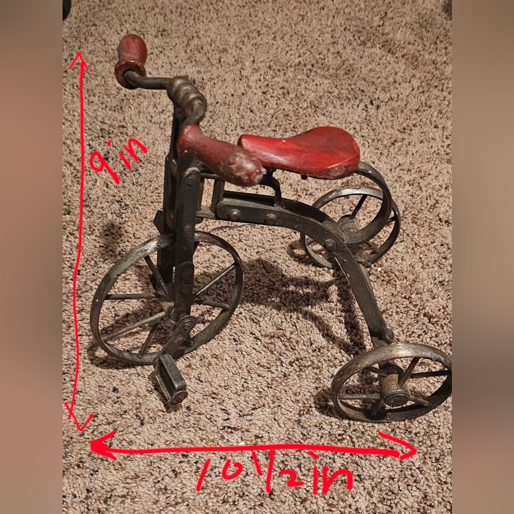 Vintage Style Red Tricycle Toy